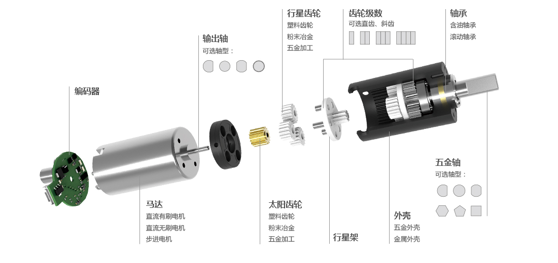 8mm有刷減速電機(jī)